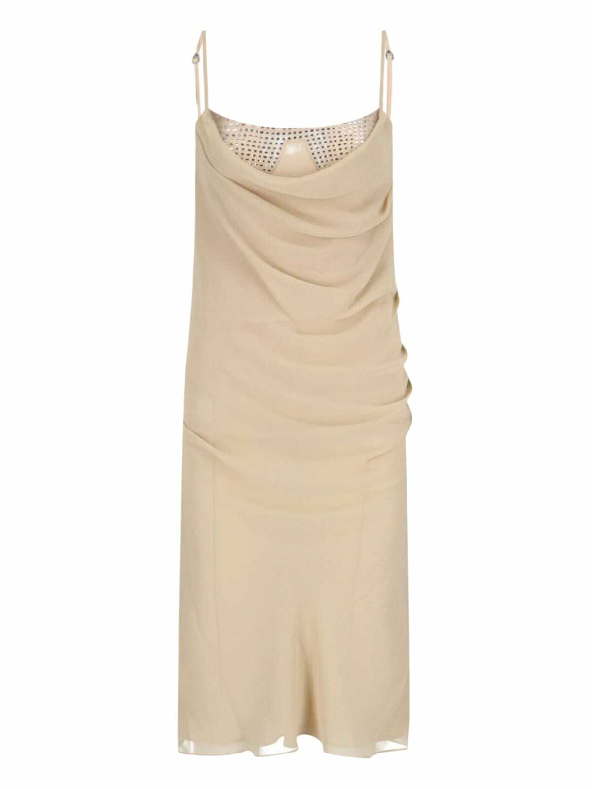 オールインワン・サロペット The Attico Fitted Midi Dress THE ATTICO Saskia Midi Dress in White | FWRD
