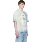 Casablanca White Pills Cuban Collar Short Sleeve Shirt