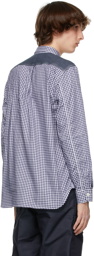 Junya Watanabe White Cotton Check Shirt