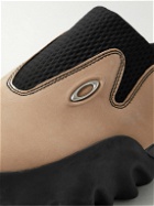 Oakley Factory - Brain Dead Chop Saw Logo-Embellished Mesh and Nubuck Slip-On Sneakers - Brown