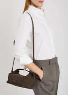 Calvin Klein Andy Crocodile-effect Nubuck top Handle bag - Brown - One Size
