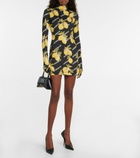 Vetements - High-neck printed jersey minidress