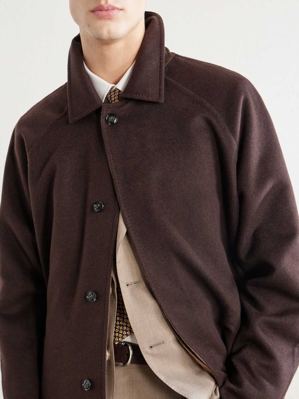 Kiton - Wool and Cashmere-Blend Coat - Brown