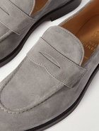 Brunello Cucinelli - Flex Suede Penny Loafers - Gray