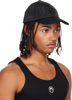 Marine Serre Black Recycled Moire Baseball Cap