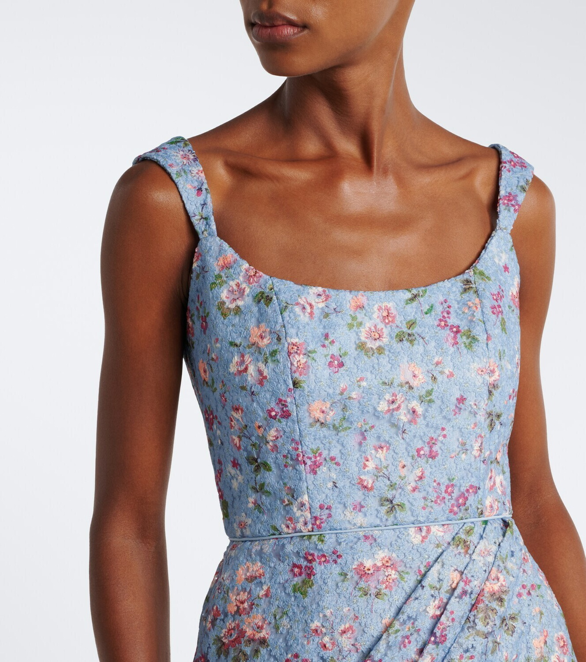 Markarian Marla floral lace bustier dress