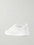 CELINE - Logo-Embroidered Mesh-Panelled Leather Sneakers - White