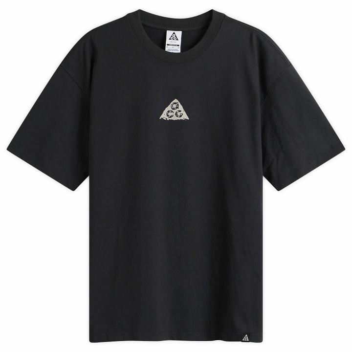 Photo: Nike Men's ACG Stacked Rocks T-Shirt in Black/Light Orewood Brown