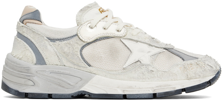 Photo: Golden Goose Gray & White Dad-Star Sneakers