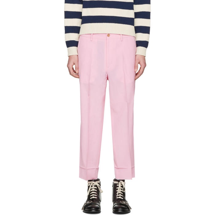 Photo: Gucci Pink Short Loose Trousers