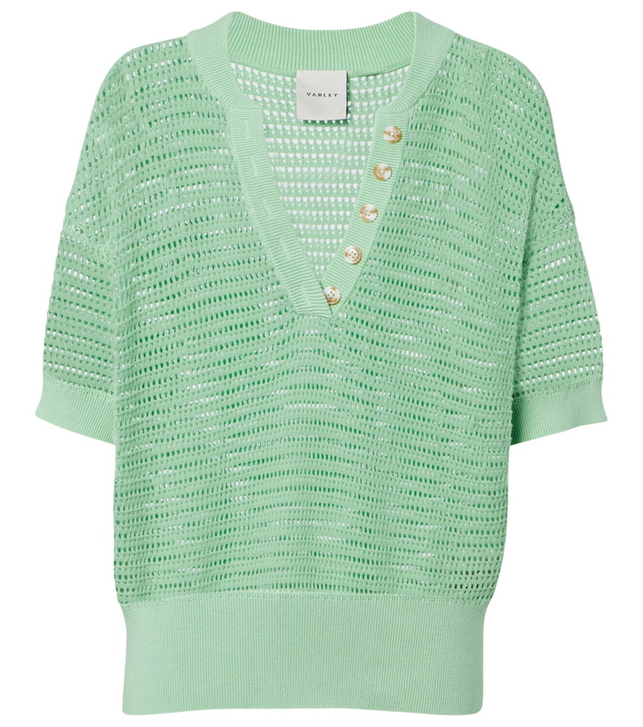 Photo: Varley Callie open-knit cotton top