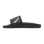 Valentino Black and White Valentino Garavani VLTN Slides