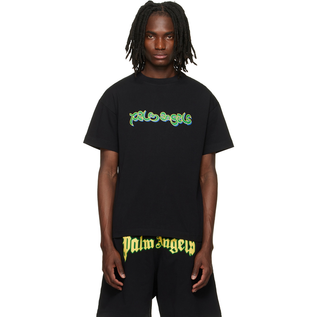 Palm Angels Black Thai Logo T-shirt
