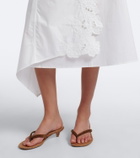 SIR Klara asymmetric cotton midi skirt