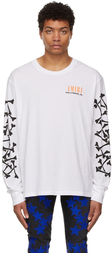 Photo: AMIRI White Bones Long Sleeve T-Shirt