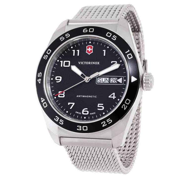 Photo: Victorinox Swiss Army Quartz Black Dial Mens Watch 242043