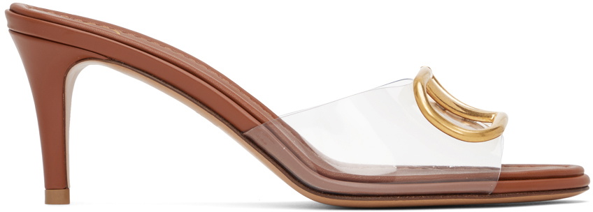Valentino Garavani Brown Leather Strap-On Sandals main image 1