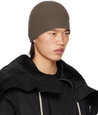 Rick Owens Gray Porterville Ribbed Beanie
