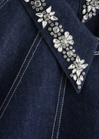 Huishan Zhang Travis Crystal-embellished Denim Jacket Blue