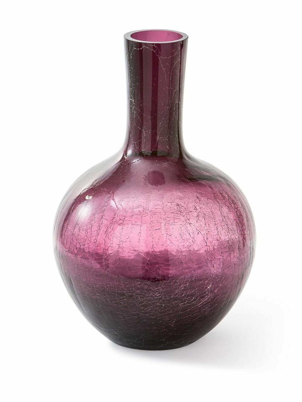 POLSPOTTEN Purple Large Ball Body Glass Vase