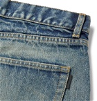 SAINT LAURENT - Slim-Fit Distressed Denim Shorts - Blue
