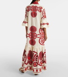 La DoubleJ Artemis printed cotton poplin maxi dress