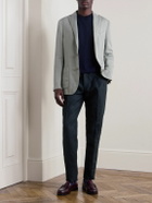 Rubinacci - Straight-Leg Linen Trousers - Blue