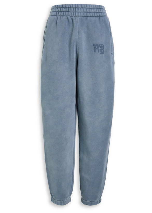 Photo: Alexanderwang.t Logo-embossed Cotton-blend Sweatpants Blue