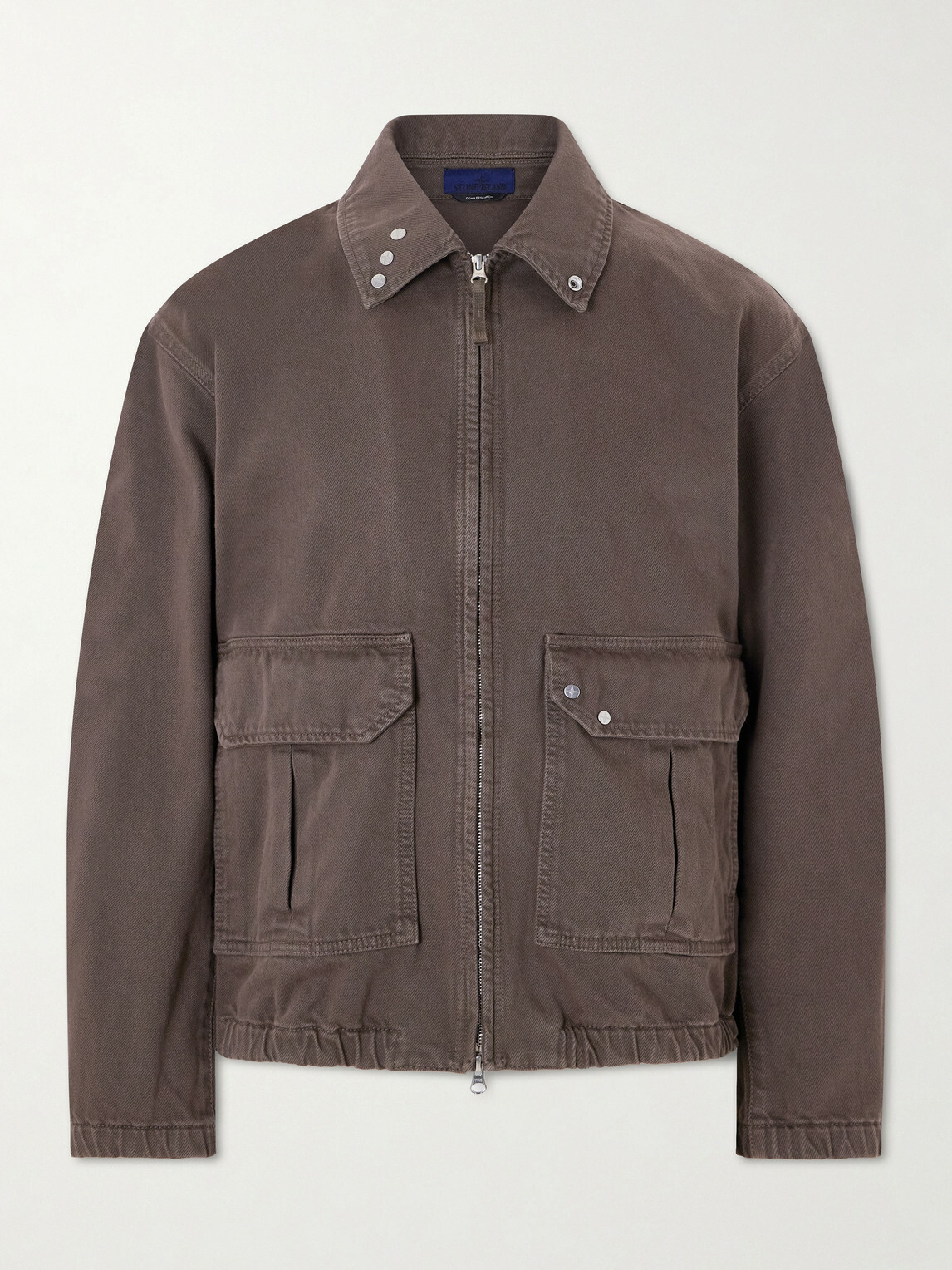 Stone Island - Garment-Dyed Light Bull Denim-tc Jacket - Brown