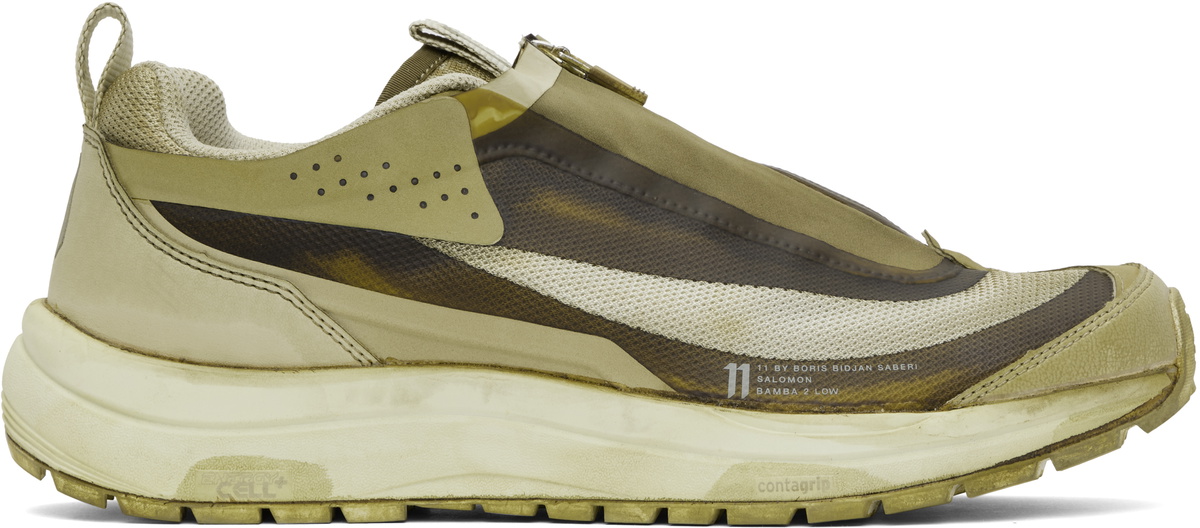 11 by Boris Bidjan Saberi Khaki Salomon Edition Bamba 2 Low V2 Sneakers