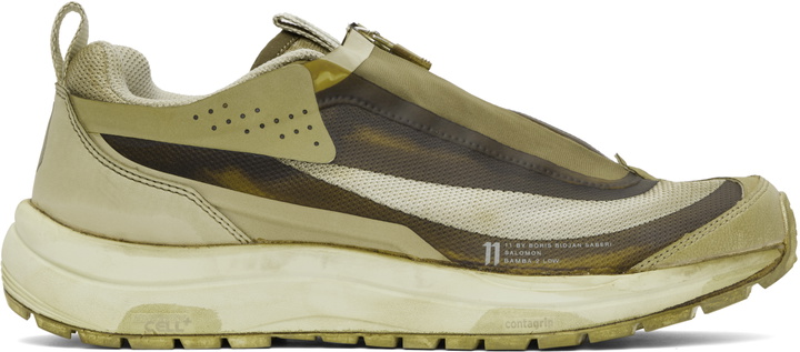 Photo: 11 by Boris Bidjan Saberi Khaki Salomon Edition Bamba 2 Low V2 Sneakers
