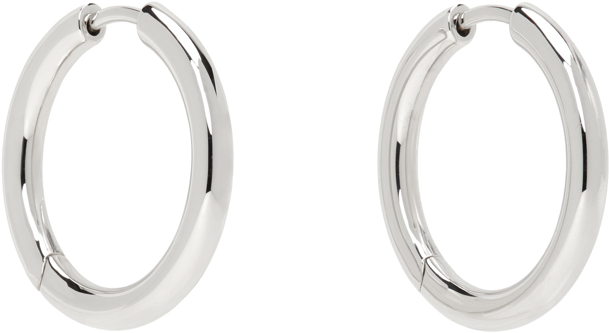 Tom Wood Silver Classic Hoop Medium Earrings Tom Wood