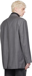 Helmut Lang Gray Oversized Blazer