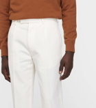Zegna Cotton and wool straight pants