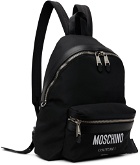 Moschino Black Printed Backpack