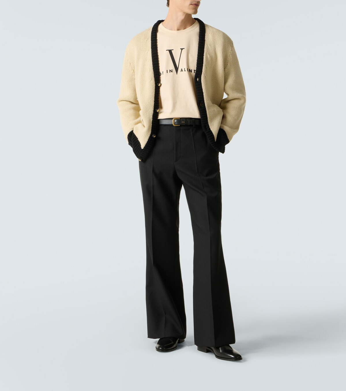Valentino Embroidered virgin wool cardigan