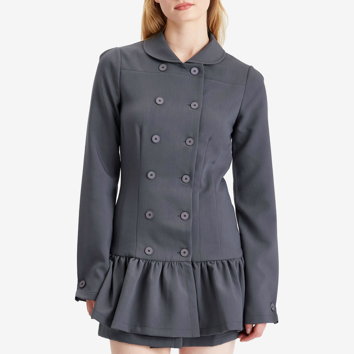 Peachy Den Women's Romy Mini Dress in Grey