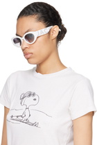 Marc Jacobs White Cat-Eye Sunglasses