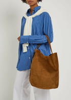 Toteme Belted Suede Tote - Tan - One Size