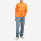 Maison Kitsuné Men's Chillax Fox Patch Classic Sweat in Neon Orange