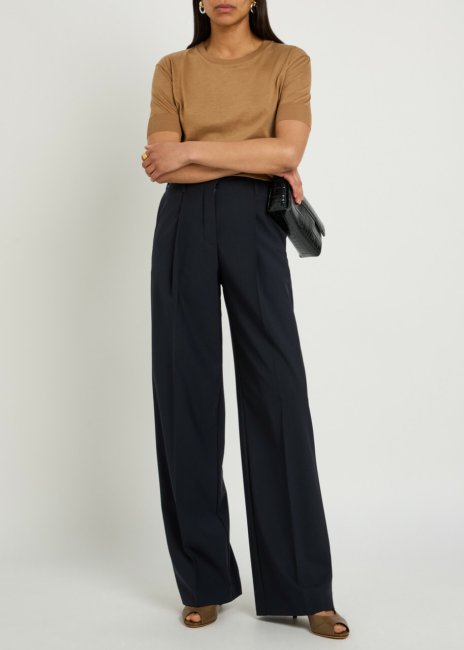 Herno Straight-leg Stretch-woven Trousers Blue