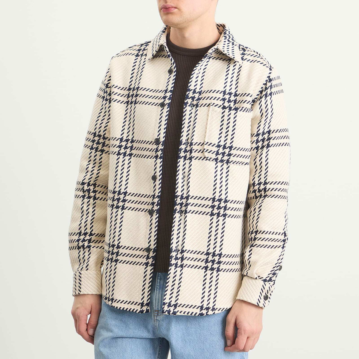 Portuguese Flannel Men's Upper Overshirt in Ecru