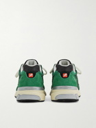 New Balance - MADE in USA 990v3 Mesh and Suede Sneakers - Green