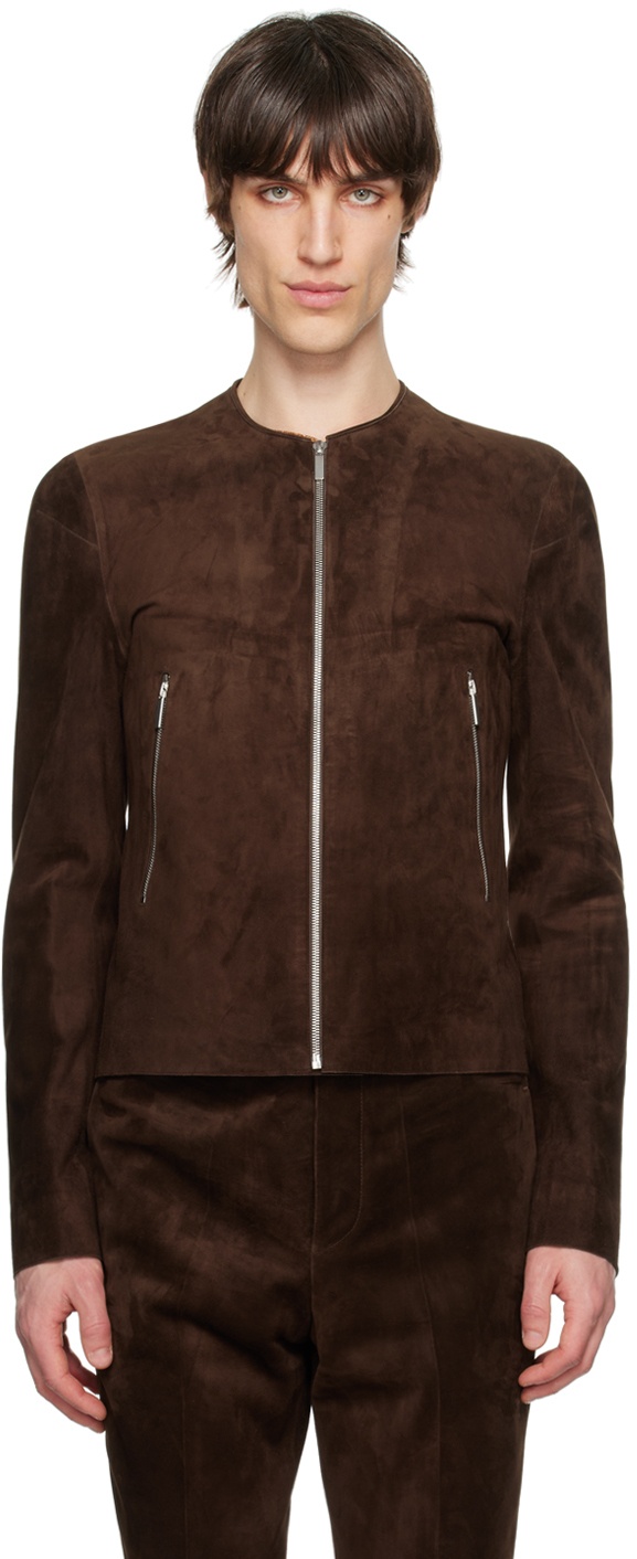 Photo: SAPIO Brown Nº 6 Leather Jacket
