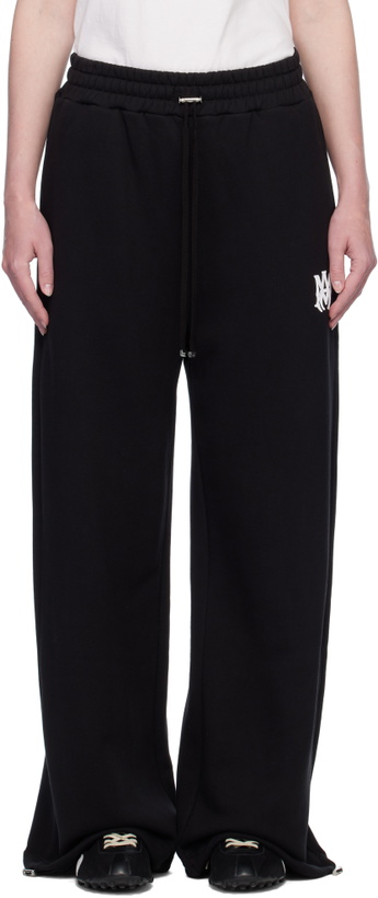 Photo: AMIRI Black MA Core Logo Flare Lounge Pants