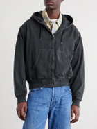 Remi Relief - Cotton-Twill Hooded Blouson Jacket - Gray