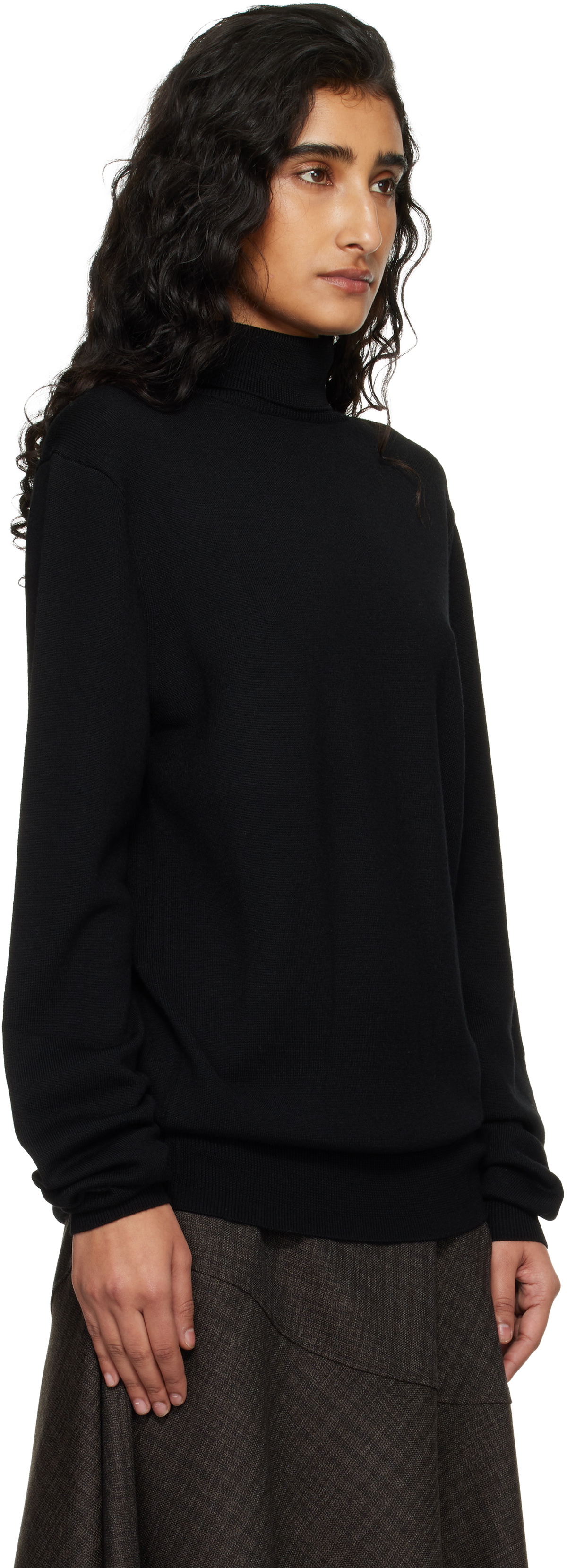 The Frankie Shop Black Eve Thin Turtleneck