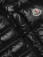 Moncler - Logo-Appliquéd Quilted Nylon Laqué Down Jacket - Black