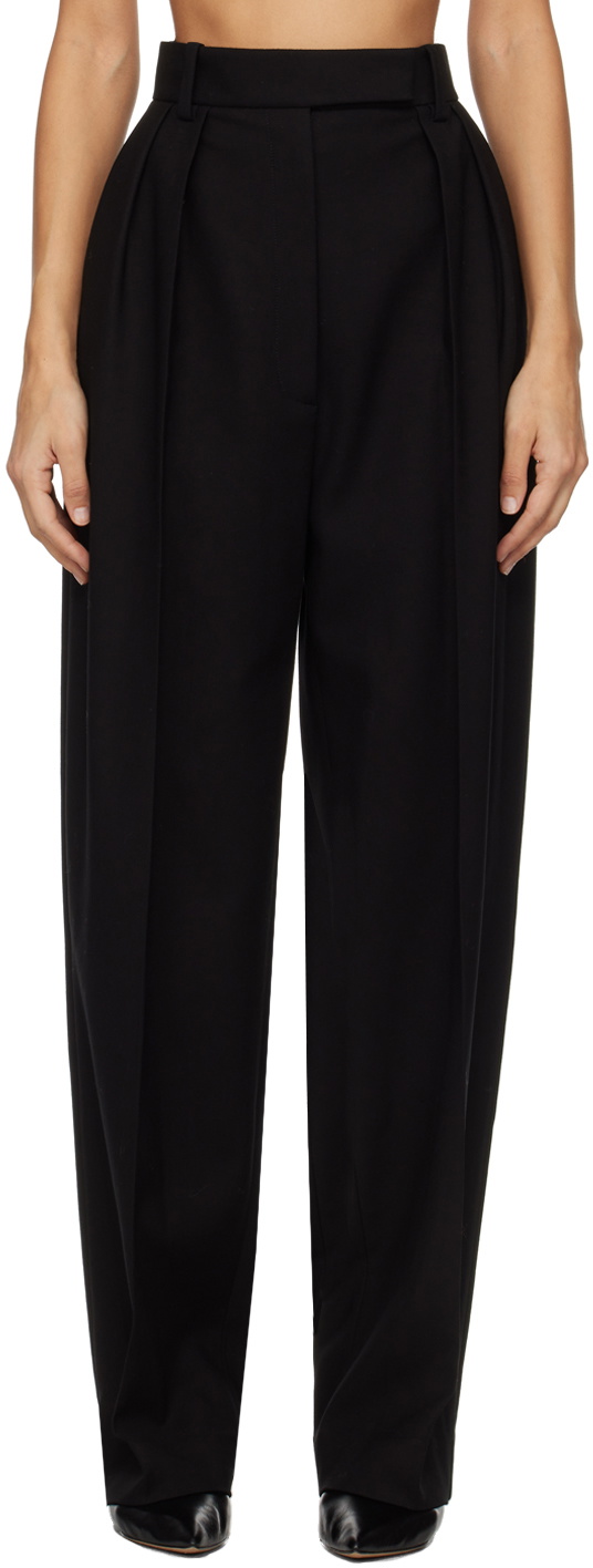 KHAITE Black Cessie Trousers Khaite