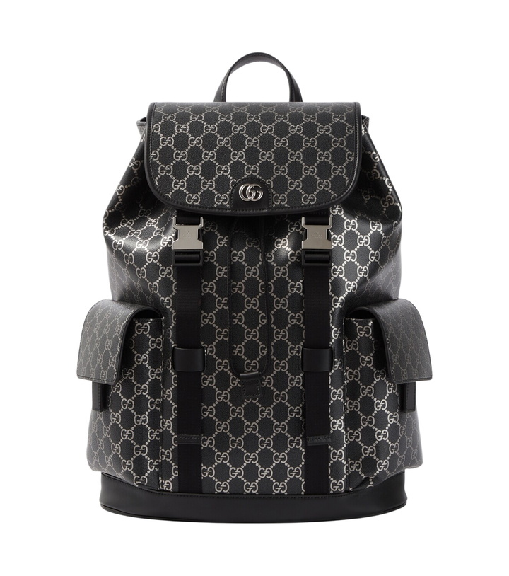 Photo: Gucci GG leather-trimmed backpack